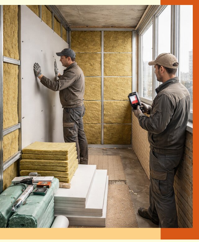 Утепление балкона в Чебоксарах от 4628 руб. под ключ | ТепломастерЧбк