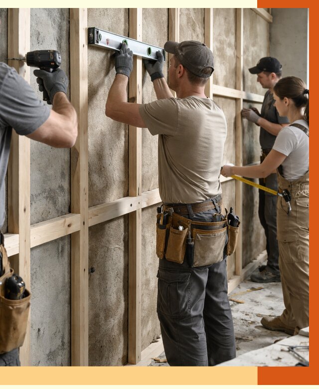 Монтаж обрешетки под утепление в Чебоксарах от 1183 руб/м² | Заказать у ТепломастерЧбк